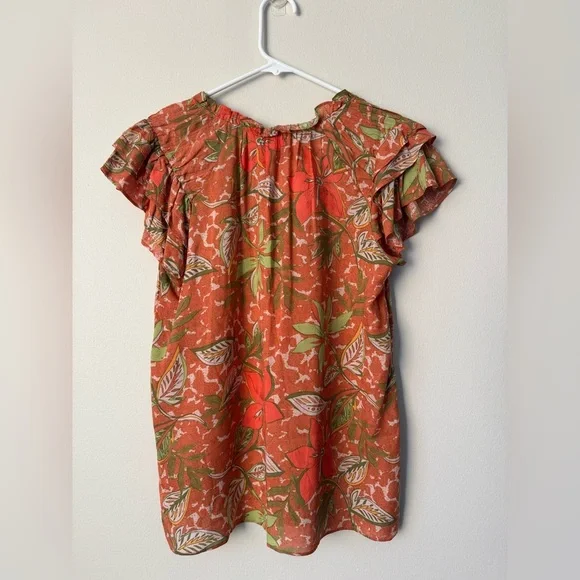 Rose+Olive Multi-Color Shirt For Summer Sleeves Layered Size S NWT - Picture 6 of 7
